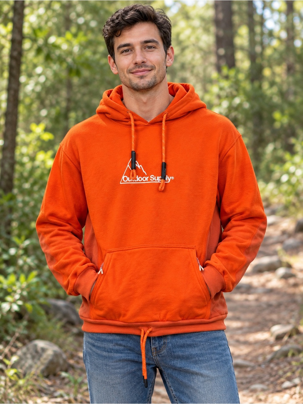 🆕 RC Outdoor Supply Orange Heavyweight Hoodie Men’s Small NWT